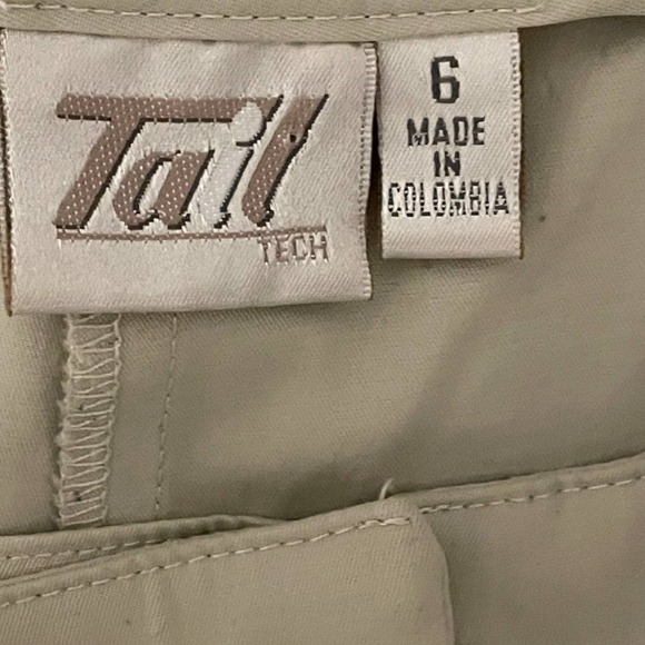 Tail Tech Performance High Rise Beige Golf Shorts Size 6 - Picture 5 of 8